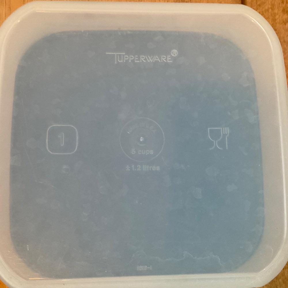 TUPPERWARE MODULAR MATES PANTRY CONTAINERS SQUARE #2 BUNDLE OF WITH 6 BLUE LIDS - Picture 4 of 5